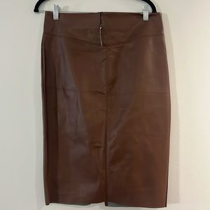 NWT faux leather midi skirt